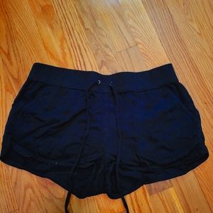 Black drawstring shorts